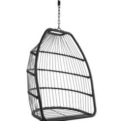 tectake - Hangstoel - Donkergrijs - Gepoedercoat Stalen Frame - Opvouwbaar
