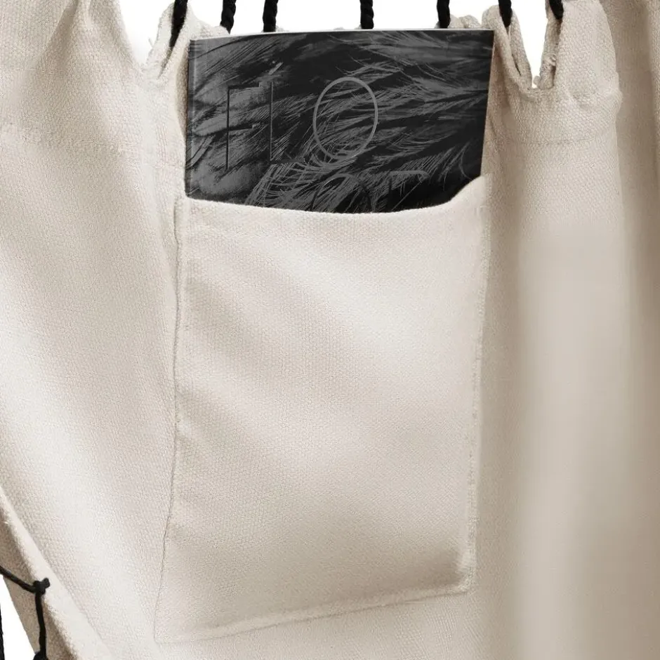tectake Hangstoel Malika, boho-stijl, draagkracht 150kg, Beige