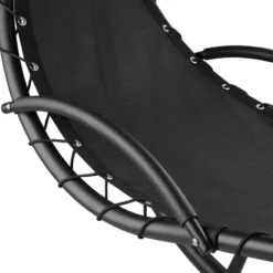 tectake - Hangstoel - Met Stalen Frame - Met Kussenhoes - Met Zijvak - Grijs