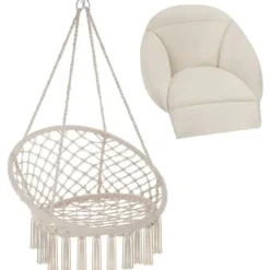 tectake Hangstoel Samira, Beige