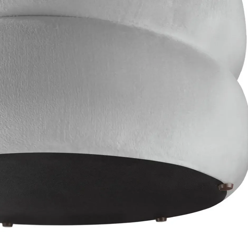 tectake Hocker Altu, gestoffeerd, opbergruimte, Fluweellook Grijs