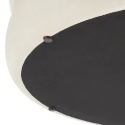 tectake Hocker Altu XL, gestoffeerd, opbergruimte, Fluweellook Crèmewit