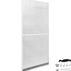 tectake Hor met aluminium frame voor deuren 210 x 95 cm - - Wit