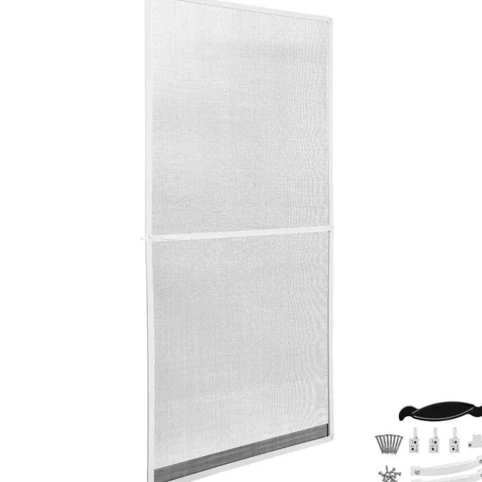 tectake Hor met aluminium frame voor deuren 210 x 95 cm - - Wit