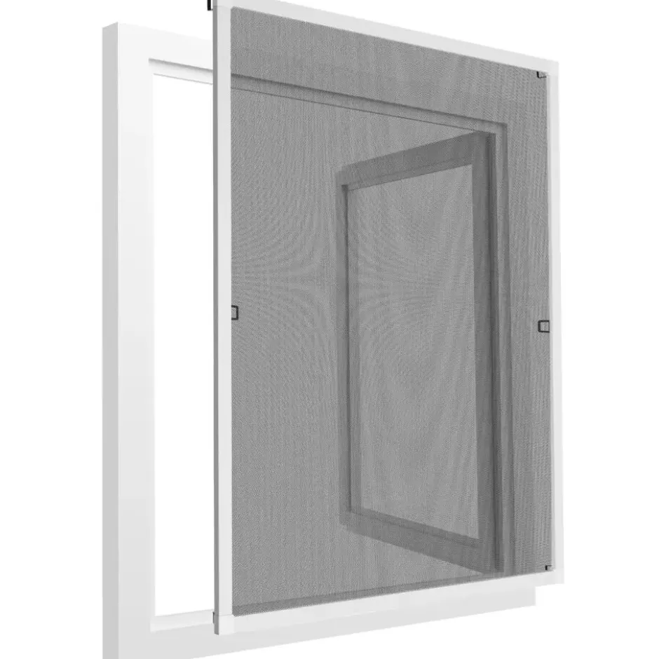tectake Hor met aluminiumframe voor ramen - 120 x 140 cm - Wit
