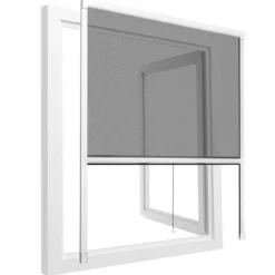 tectake Insectenwerend rolgordijn - 130 x 160 cm - Wit