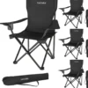 tectake Kampeerstoelen Gil - Set van 4 - Zwart