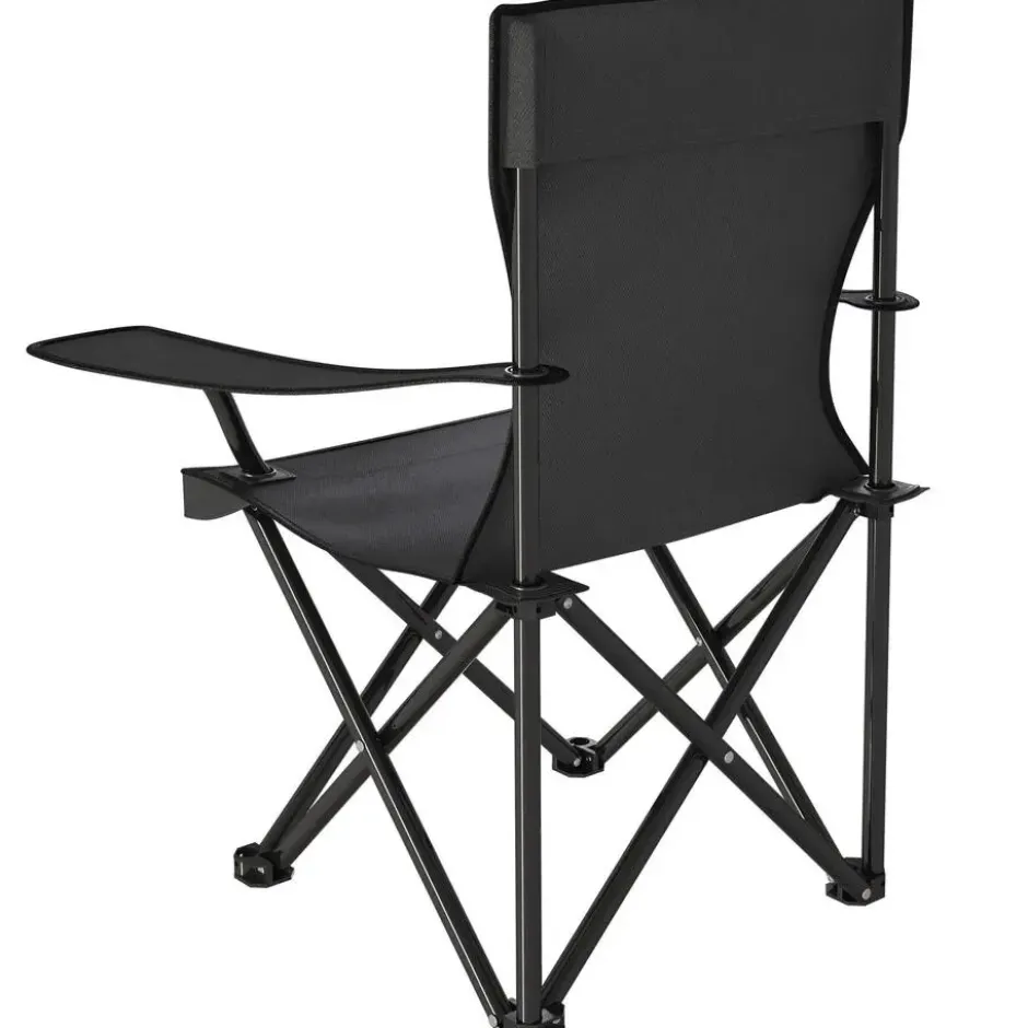 tectake Kampeerstoelen Gil - Set van 4 - Zwart