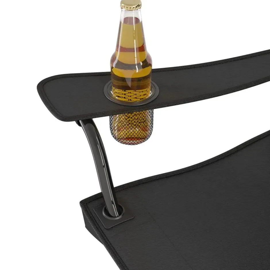 tectake Kampeerstoelen Gil - Set van 4 - Zwart