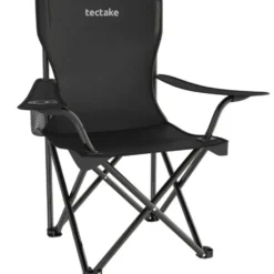 tectake Kampeerstoelen Gil - Set van 4 - Zwart