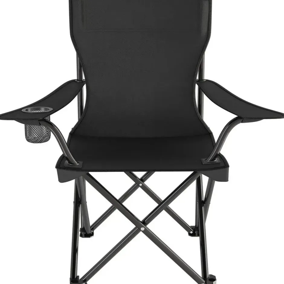 tectake Kampeerstoelen Gil - Set van 2 - Zwart