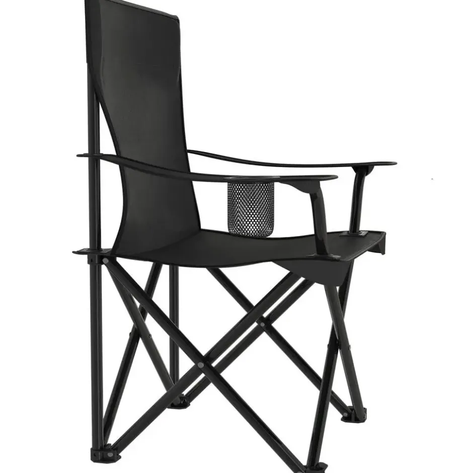 tectake Kampeerstoelen Gil - Set van 2 - Zwart