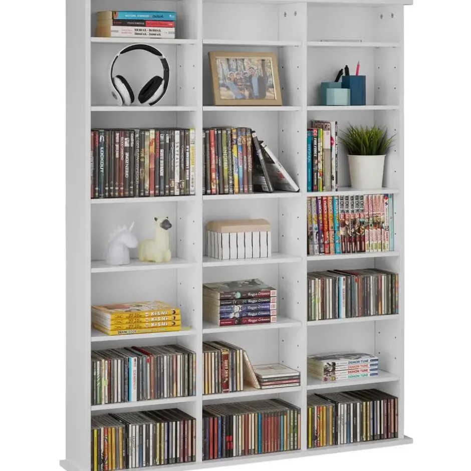 tectake Kast Stevie 105,5x19x136,5cm, Mat Wit