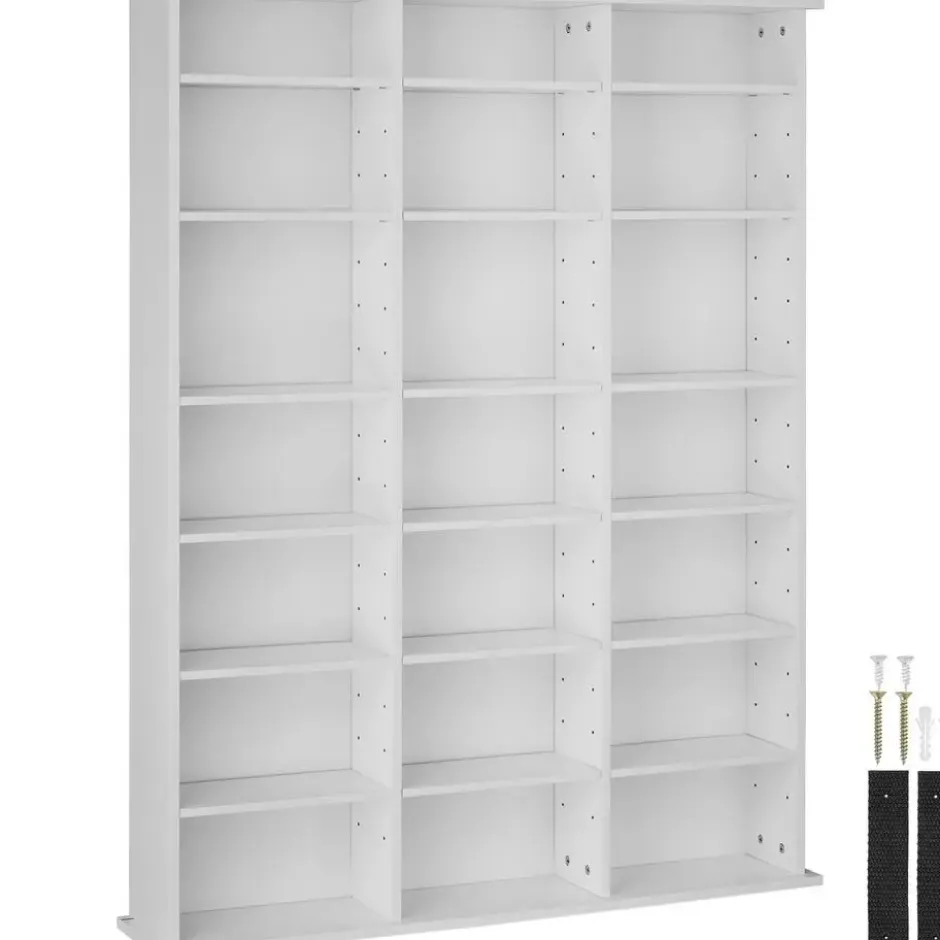 tectake Kast Stevie 105,5x19x136,5cm, Mat Wit