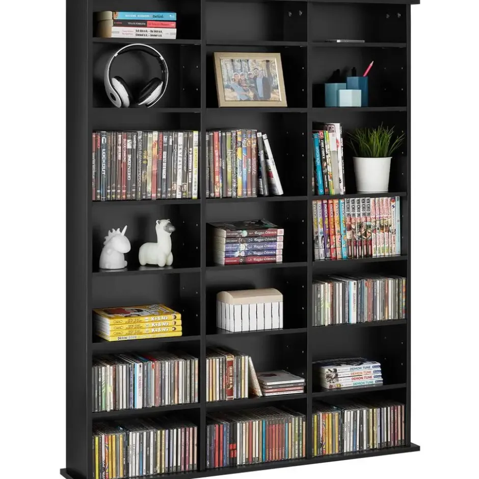 tectake Kast Stevie 105,5x19x136,5cm, Zwart