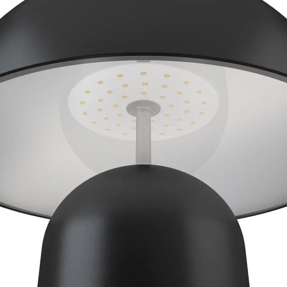 tectake Kleine retro-tafellamp Kade, dimbaar, Zwart