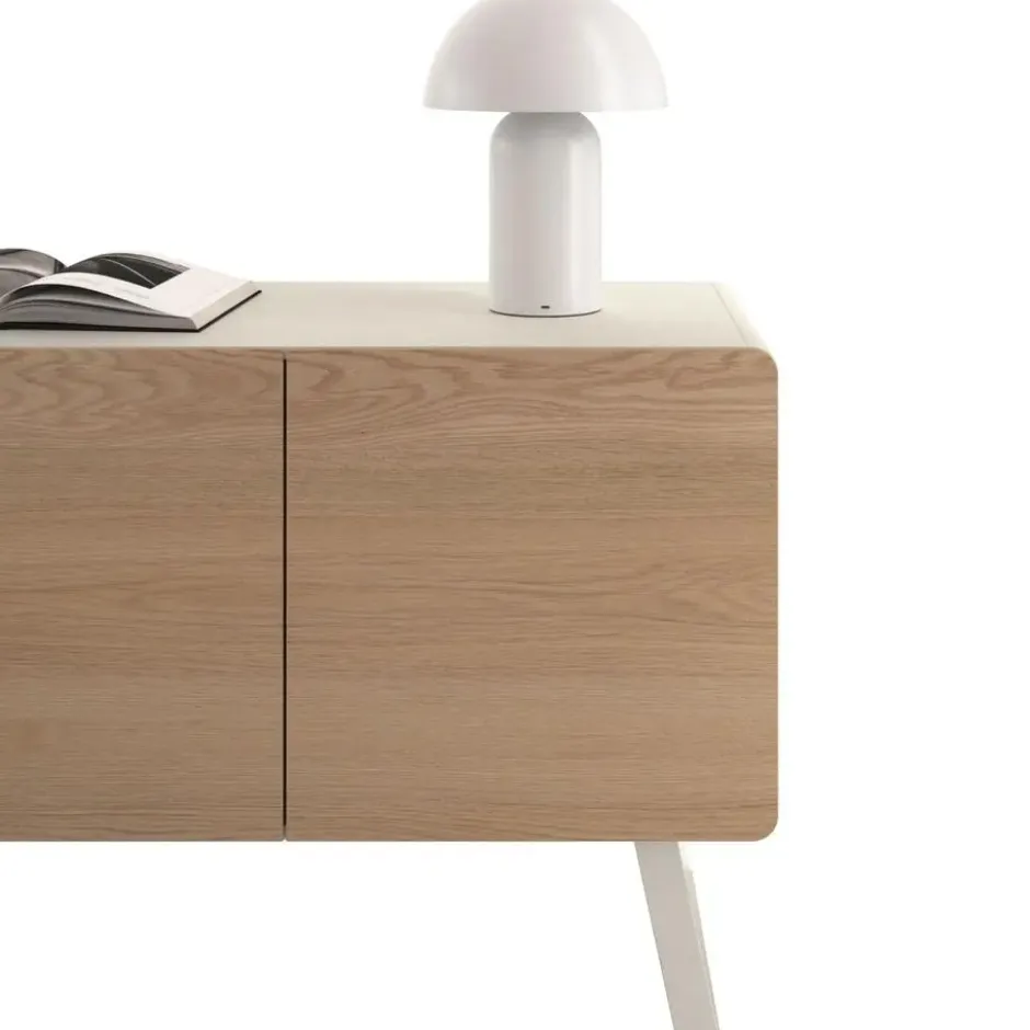 tectake Kleine retro-tafellamp Kade, dimbaar, Wit