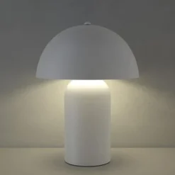 tectake Kleine retro-tafellamp Kade, dimbaar, Wit