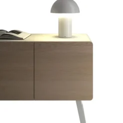 tectake Kleine retro-tafellamp Kade, dimbaar, Wit