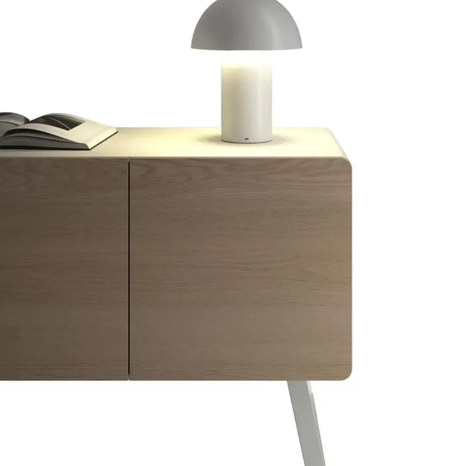 tectake Kleine retro-tafellamp Kade, dimbaar, Wit