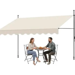 tectake Klemluifel met zwengel, in hoogte verstelbaar, Beige