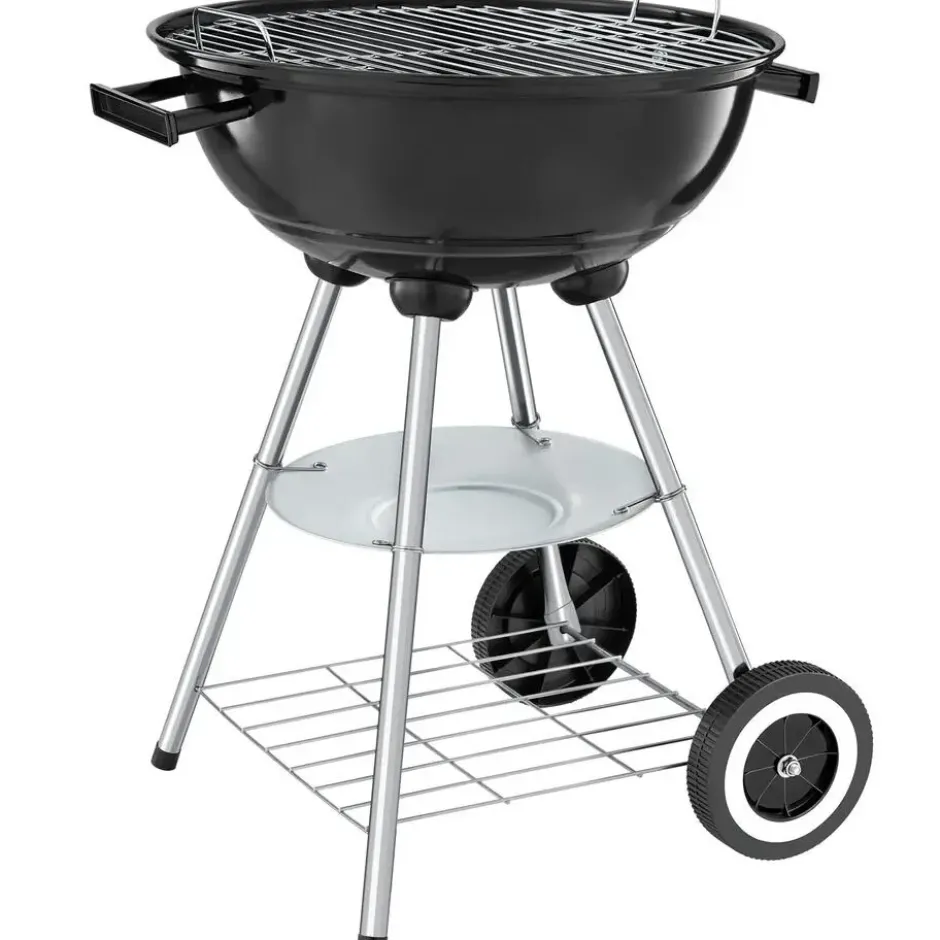 tectake Kogelbarbecue - Stalen Frame - Wielen - Met Asbak - 51,5x44,5cm