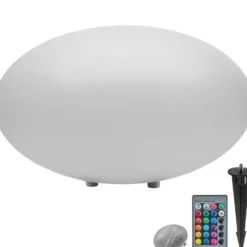 tectake Kogellamp Luminous Eye, LED, met afstandsbediening, Wit