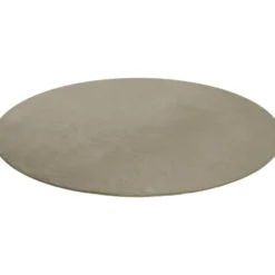 tectake® Kortpolig vloerkleed Soft Zone Ø 120 cm - Zandkleur