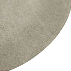 tectake® Kortpolig vloerkleed Soft Zone Ø 120 cm - Zandkleur