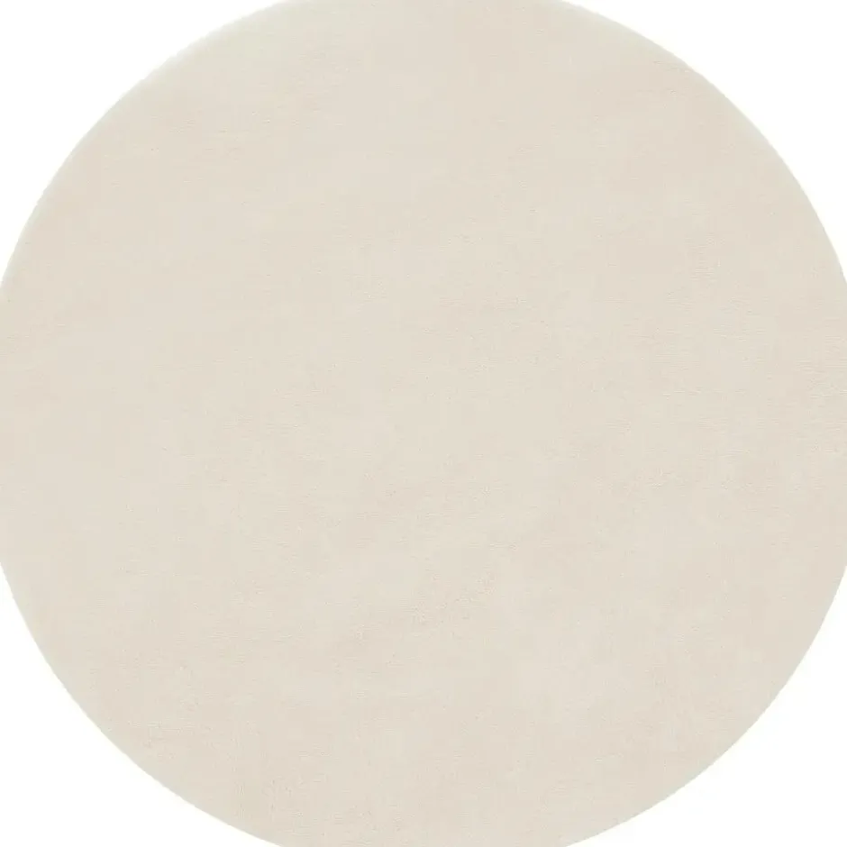 tectake® Kortpolig vloerkleed Soft Zone Ø 120 cm - Crème