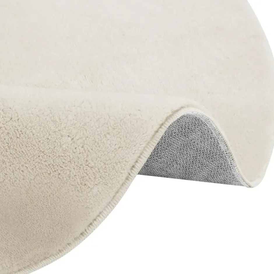 tectake® Kortpolig vloerkleed Soft Zone Ø 120 cm - Crème