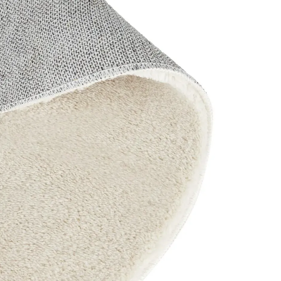 tectake® Kortpolig vloerkleed Soft Zone Ø 120 cm - Crème