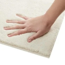 tectake® Kortpolig vloerkleed Soft Zone 60 x 110 cm - Crème