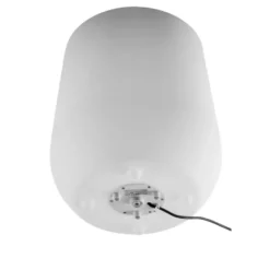 tectake LED-bloempot Luminous Courve Pot met afstandsbediening, Wit