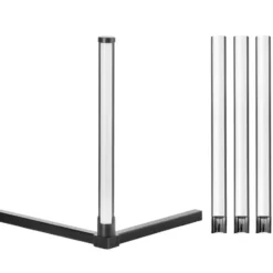 tectake LED-vloerlamp Spectra, 16 miljoen kleuren, 200+ lichtmodi, Zwart / Wit