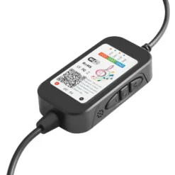 tectake LED-vloerlamp Spectra, 16 miljoen kleuren, 200+ lichtmodi, Zwart / Wit
