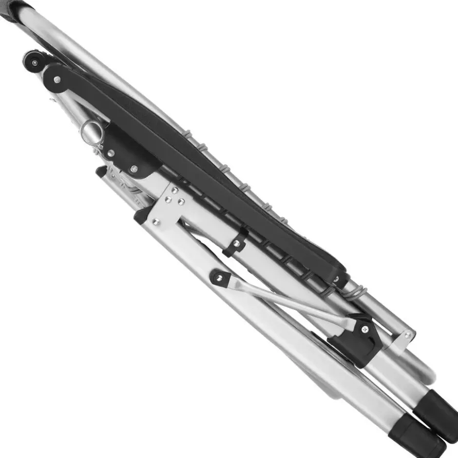 tectake - Ligbed Cloud inklapbaar, traploos verstelbaar, Zwart