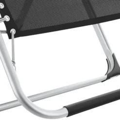 tectake - Ligbed Cloud inklapbaar, traploos verstelbaar, Zwart