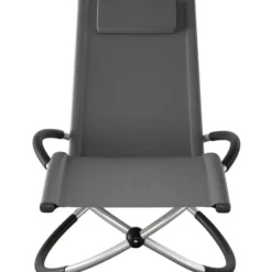 tectake Ligbed Paulina ergonomisch, opvouwbaar, 150 kg, Grijs