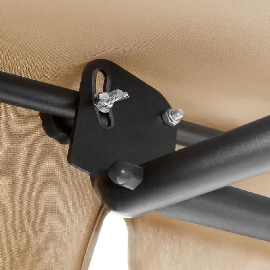 tectake Ligbed voor 2 personen, Zwart/Beige