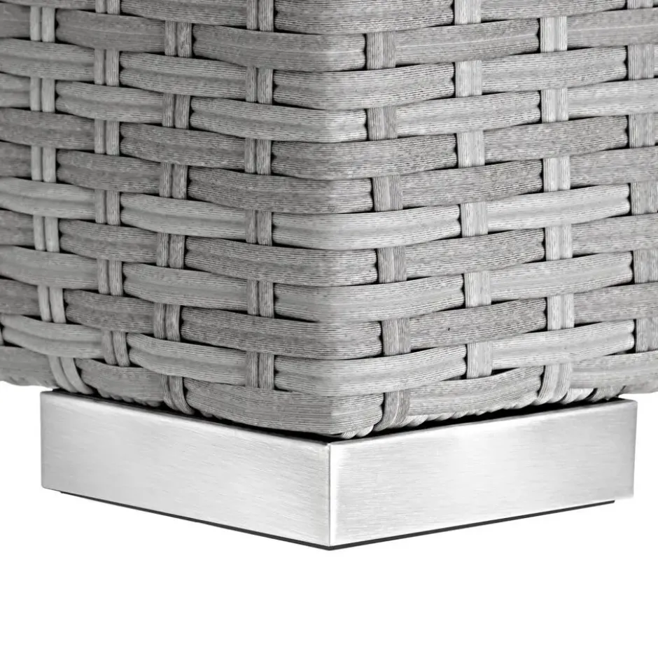 tectake Ligstoelen Aluminium Rotan Lichtgrijs - Verstelbare Rugleuning