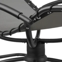 tectake Ligstoel Toulon, ergonomisch, schommelfunctie, Grijs