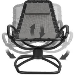tectake Ligstoel Toulon, ergonomisch, schommelfunctie, Grijs