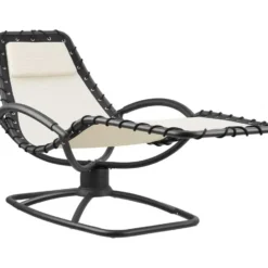 tectake Ligstoel Toulon, ergonomisch, schommelfunctie, Beige