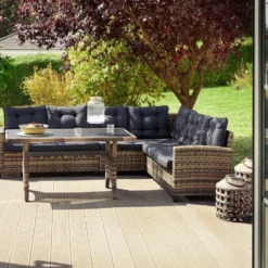 tectake - Loungeset Catania - wicker - naturel