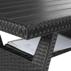 tectake - loungeset Catania - wicker - zwart