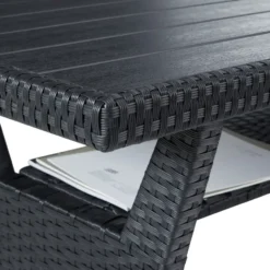 tectake - loungeset Catania - wicker - zwart
