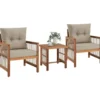 tectake Loungeset Eivissa in rope-design met XXL-bekleding, Natuur