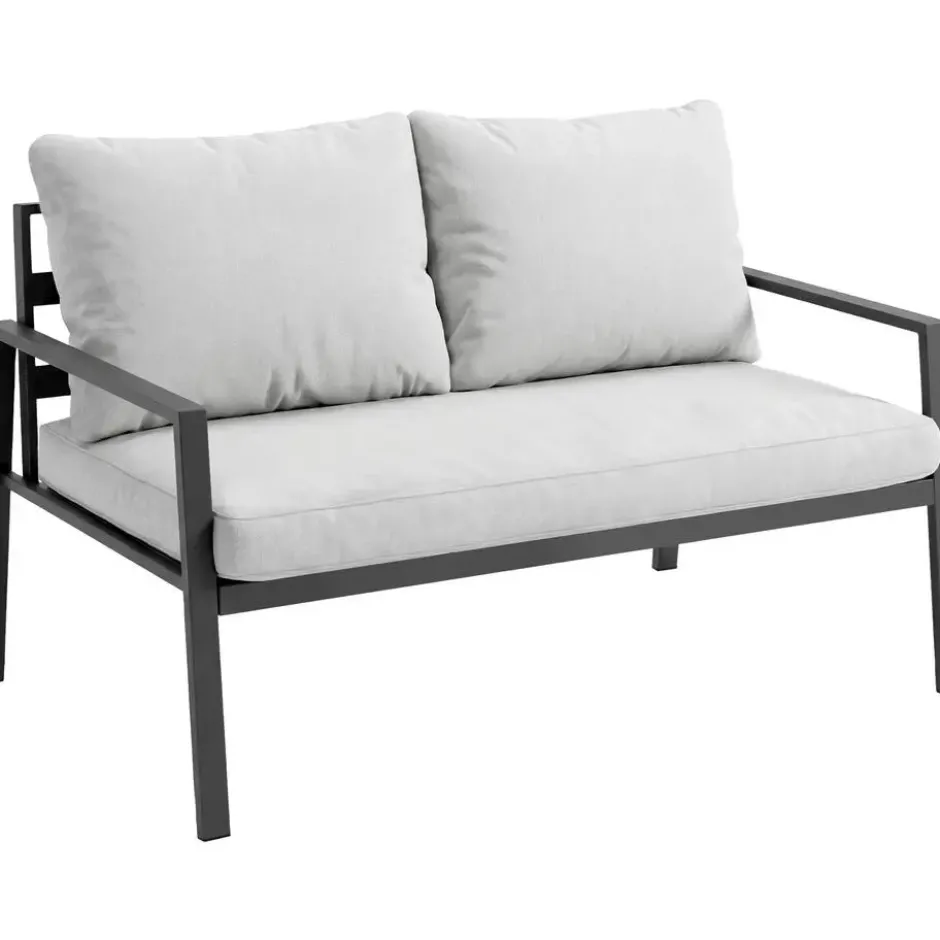 tectake loungeset Göteborg met tafel - Lichtgrijs