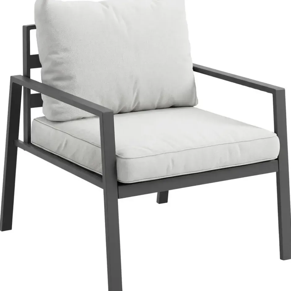 tectake loungeset Göteborg met tafel - Lichtgrijs